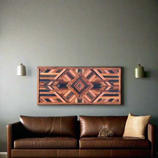 Geometric Mosaic Wall Art – “Fear Not” Scripture Engraving