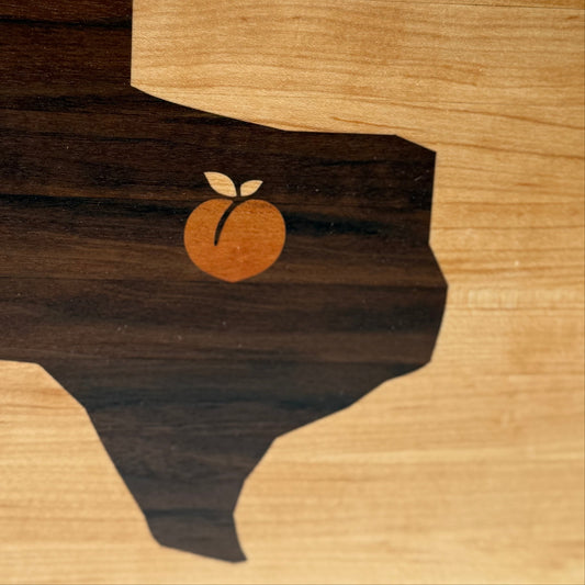 Hometown Board – Texas with Peach Inlay (Parker County Edition)