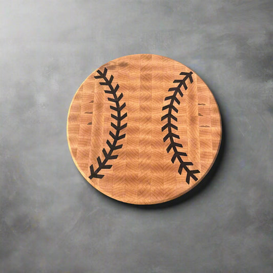 Baseball Cutting Board – Maple with Walnut Stitch Inlay (10.25")